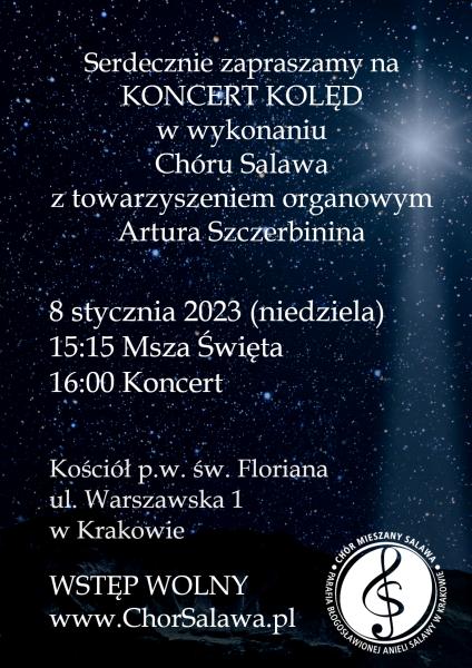 Koncert kolęd u św. Floriana w 2022 r. (Kraków)